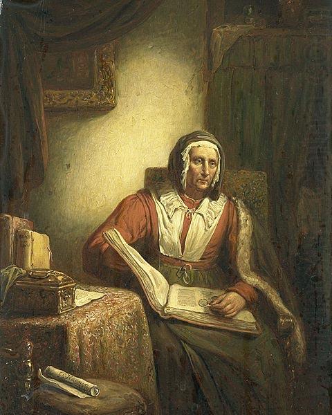 George Gillis Haanen Old Woman Reading china oil painting image